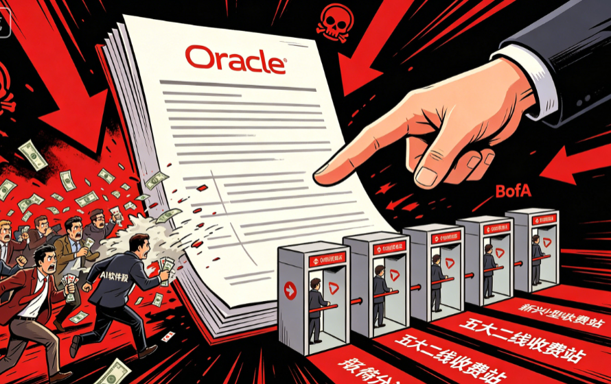 Oracle财报吓坏市场！AI软件股开始换仓，BofA点名五大二线收费站！